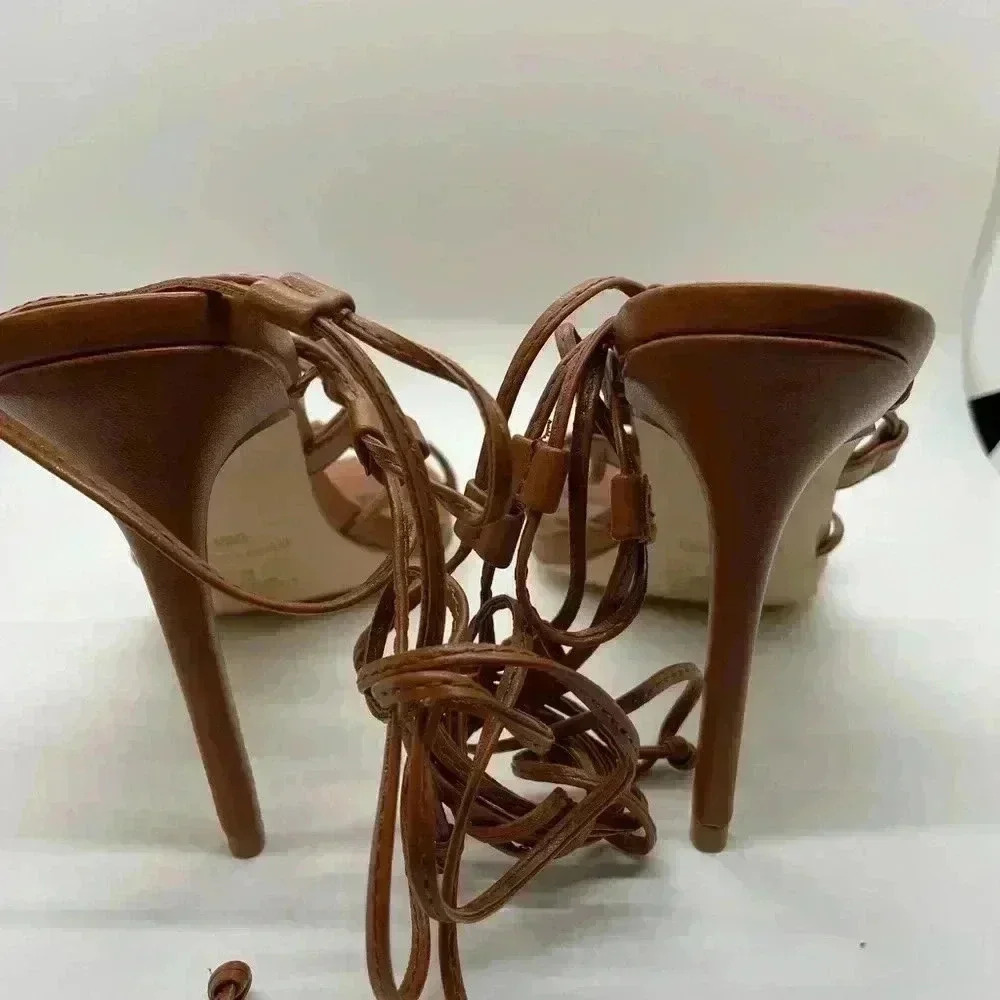 Nine West Mix 3 Brown Sandal Size 8 - Picture 4 of 6